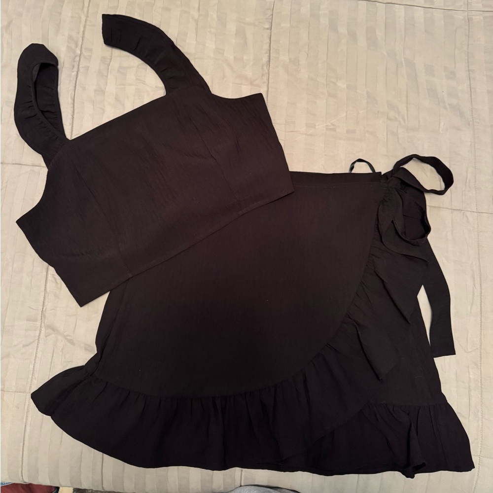 Pink Lily Elegant Black Two Piece Set